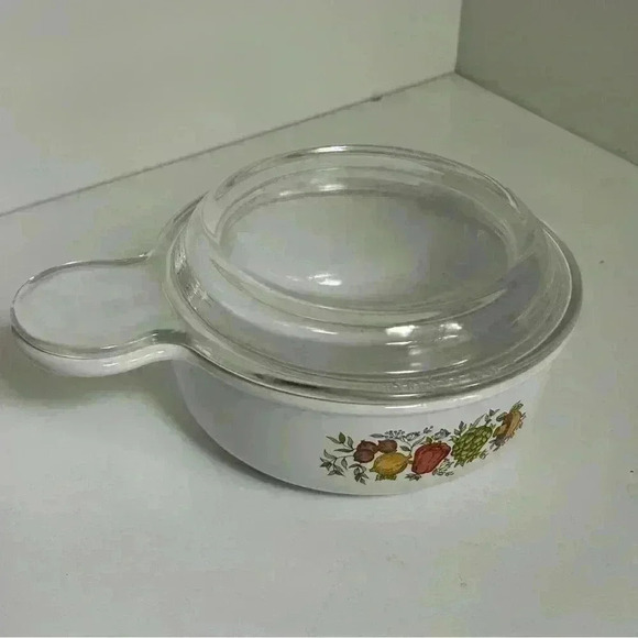 Vintage Corningware P-156-B Grab It bowl with Pyrex P-150-C lid in Spice O life. - Picture 3 of 7